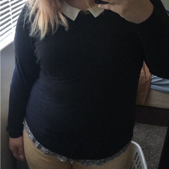 French Connection Modern Vintage Floral Peter Pan Collar Tank Blouse - Picture 6 of 7